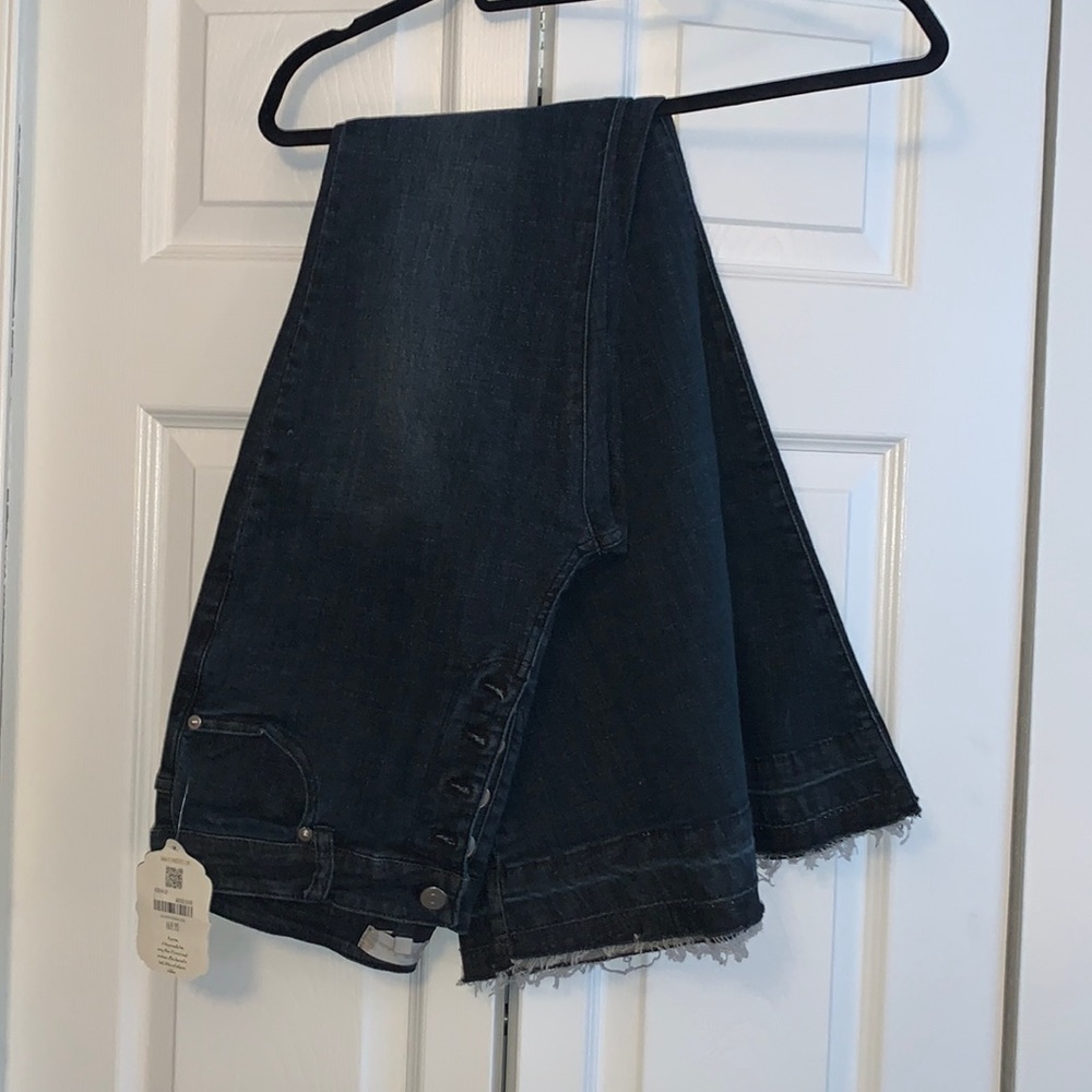 Super flare washed black jeans